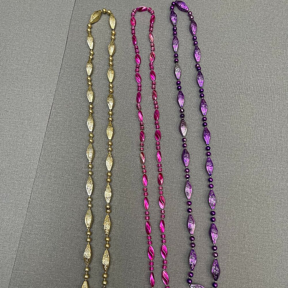 3 pack elegant decorative plastic beaded necklace and style sweater necklace bun